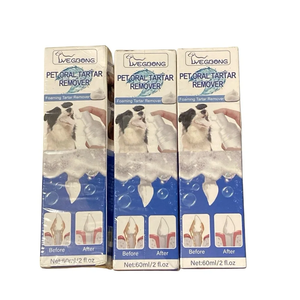 Pet Oral Tartar Remover Spray Foaming 2 fl. Oz LOT of 3